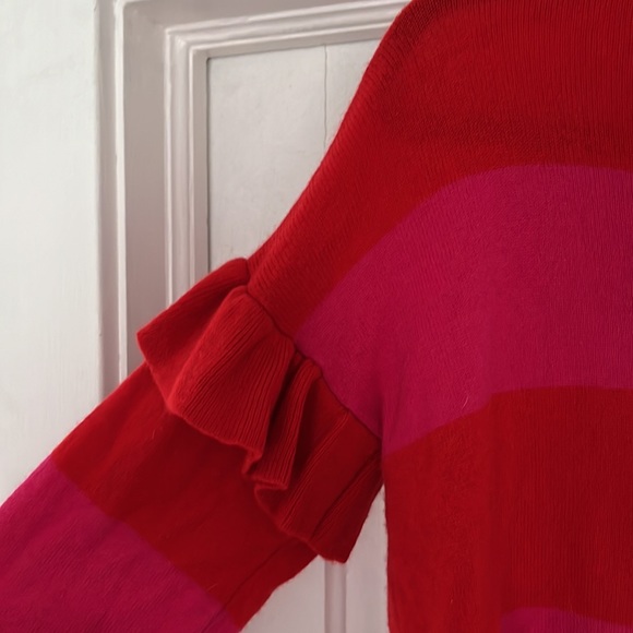 Joie Cashmere Inghin Striped Ruffle Rugby Sweater - Picture 4 of 7